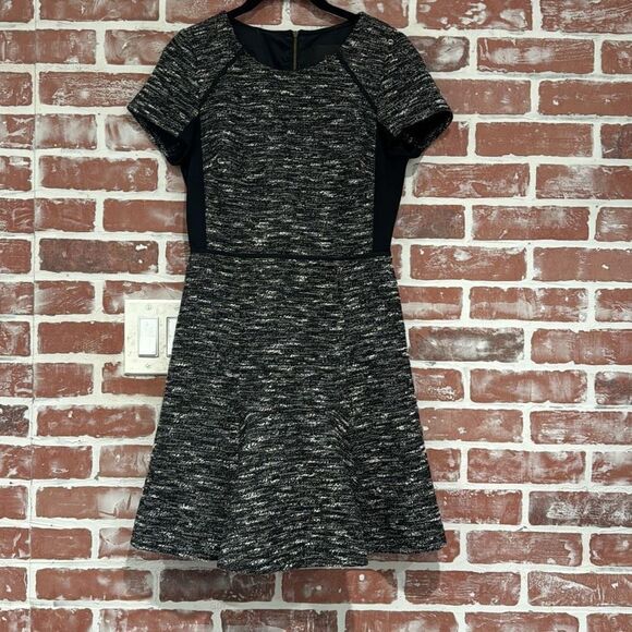 J.Crew Dresses & Skirts - J.Crew Womens Black Tweed Fit and Flare Casual Mini Dress Size 0 EUC
